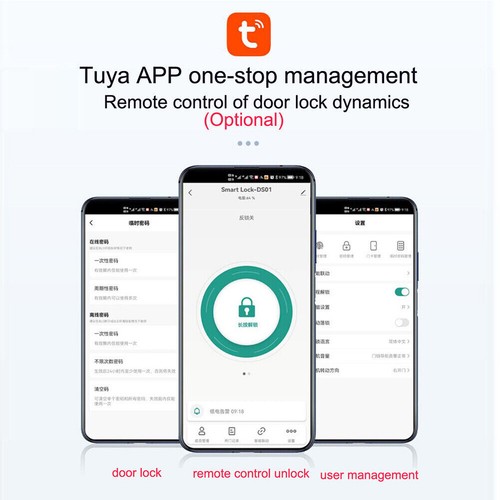 5-in-1 Smart Door Lock Biometric Fingerprint/Touch Password/Card/Key/App new - Picture 10 of 11