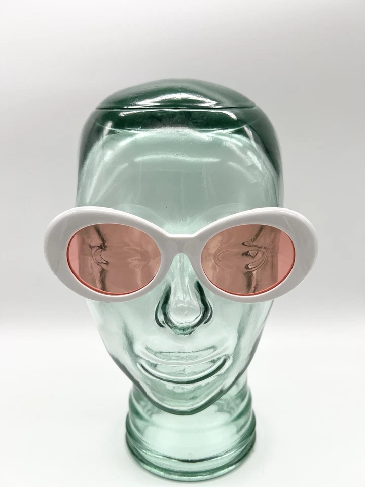 Gafas de sol retro blancas vintage años 90 nueva ola punk ropa de calle hip hop Foto 2 de 4