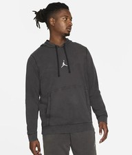    Men's Jordan Black/White Dri-FIT Air Fleece Hoodie DA9860 010    Medium