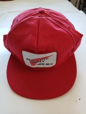 LOT VINTAGE ADVERTISING HAT TRUCKER SNAP BACK FARMER PATCH RED WING SHOES USA