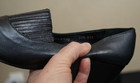 Haute Footure vero cuoio made in italy size 38 1/2 black leather wedge shoes — photo 6