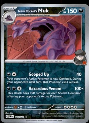 Team Rocket's Muk 124/182 Uncommon Destined Rivals Reverse Holo NM