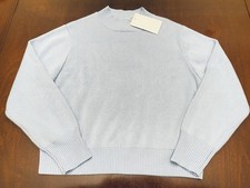 Zara Girls 12-13 Years Wool Blend Knit Sweater Light Blue Long Sleeves NEW