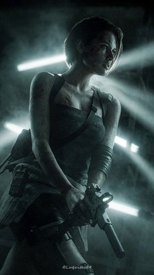 Jill Valentine from Resident Evil villain style Game poster: 11 x 17 inches