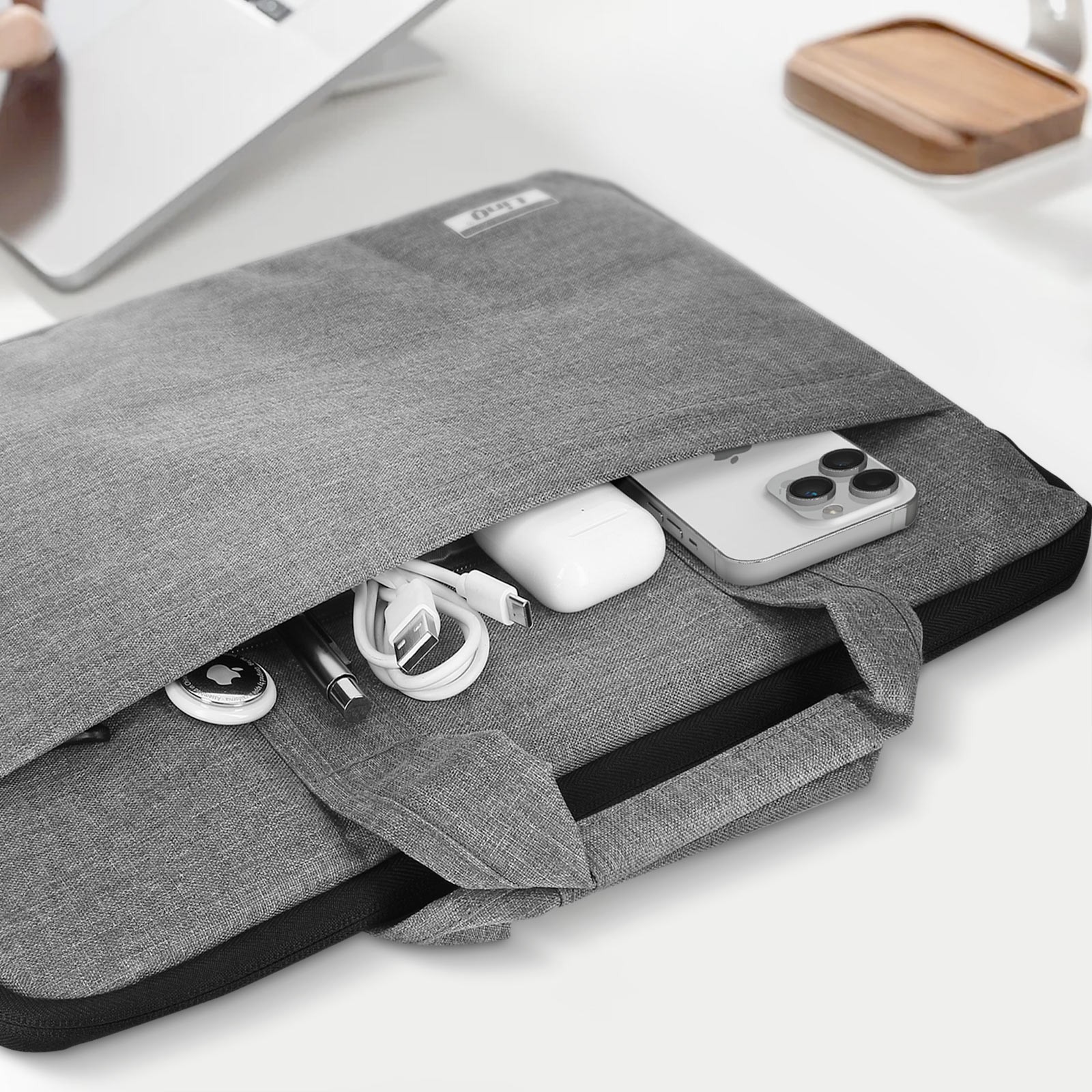 Sacoche étanche LinQ Gris pour ordinateur portable 15 pouces