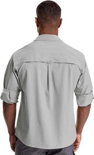 Herren Sonnenschutz Angelshirt Langarm Outdoor schnelltrocknend Cargoshirts - Bild 6 von 45