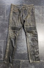 Antikbraune Schnürlederhose von DIESEL, Gr. 32, siehe Maße, gay interest