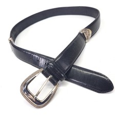 Fossil Leather Belt 32 Large Black Distressed