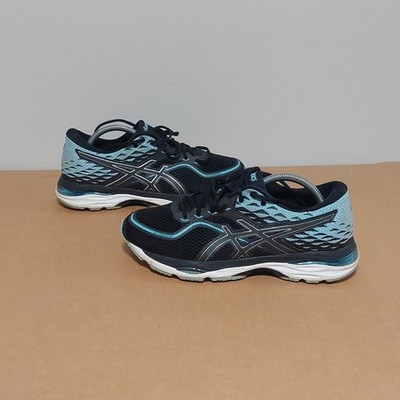 Asics Gel Cumulus 19 Womens Black Blue 7 Running Shoe Athletic T7B8N SIZE 10