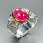 Gemstone Ruby Ring 925 Sterling Silver Size 8 /R471143