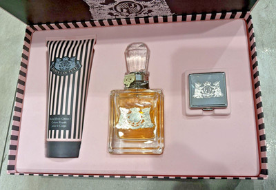 JUICY COUTURE SET-Eau De Parfum 3.4OZ-Solid Parfume .13OZ-Royal Body Cream 6.7OZ