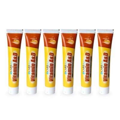CareAll (6 Tubes) 4oz Vitamin A&D Ointment Treats 4 Ounce (Pack of 6), white 