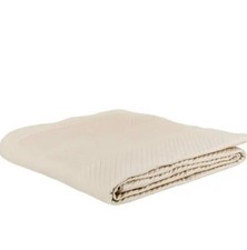 Frette Lux Herringbone Coverlete with matching Decorative pillow cover.