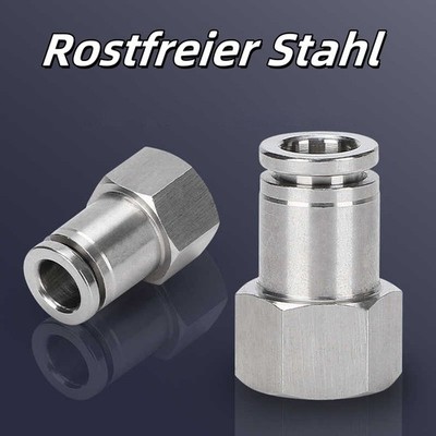 Pneumatik IQS Steckverschraubung mit Innengewinde 4mm - 12mm A2 Edelstahl V2A