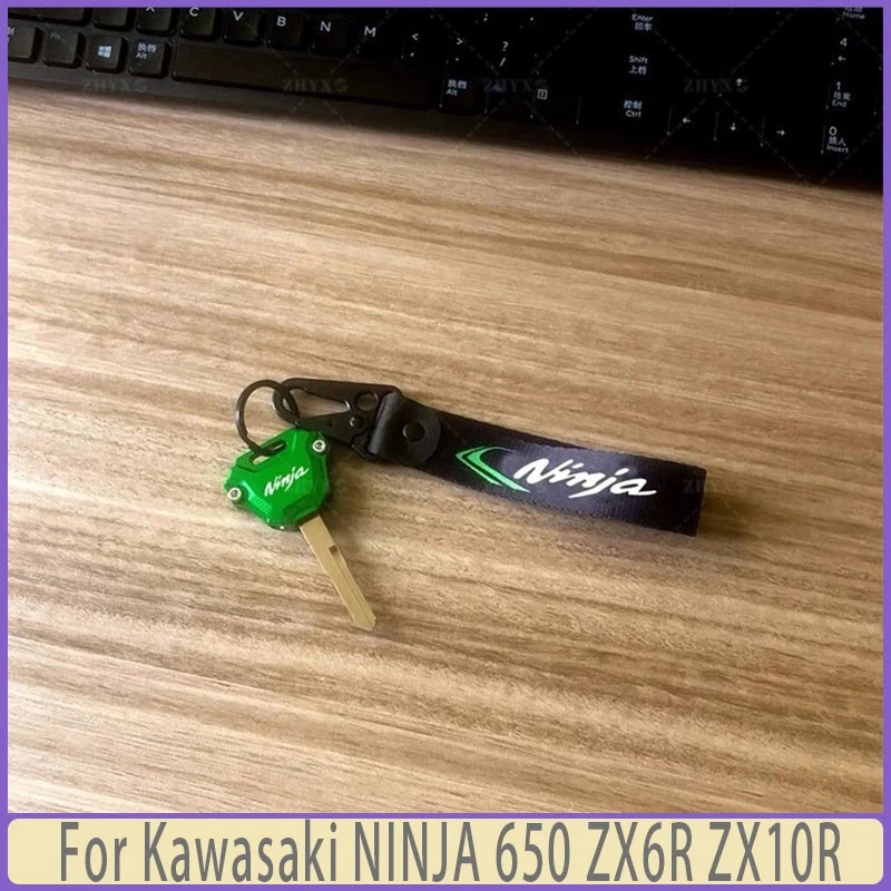 For Kawasaki NINJA 650 ZX6R ZX10R Motorcycle key protection shell cover&keychain Foto 3 de 4