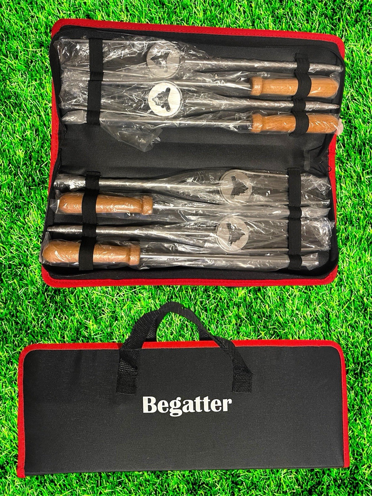 Broche à rôtir brasero BEGATTER kit barbecue en acier pour cuisine extérieur