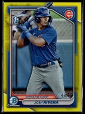 2024 Bowman Chrome 1st Bowman Yellow Josh Rivera /75 Chicago Cubs #BCP-115