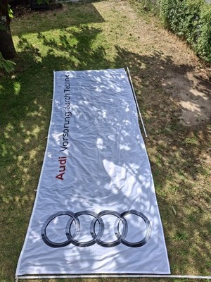 Audi Fahne Flagge Vorsprung durch Technik Händlerfahne 380×150 Sammler