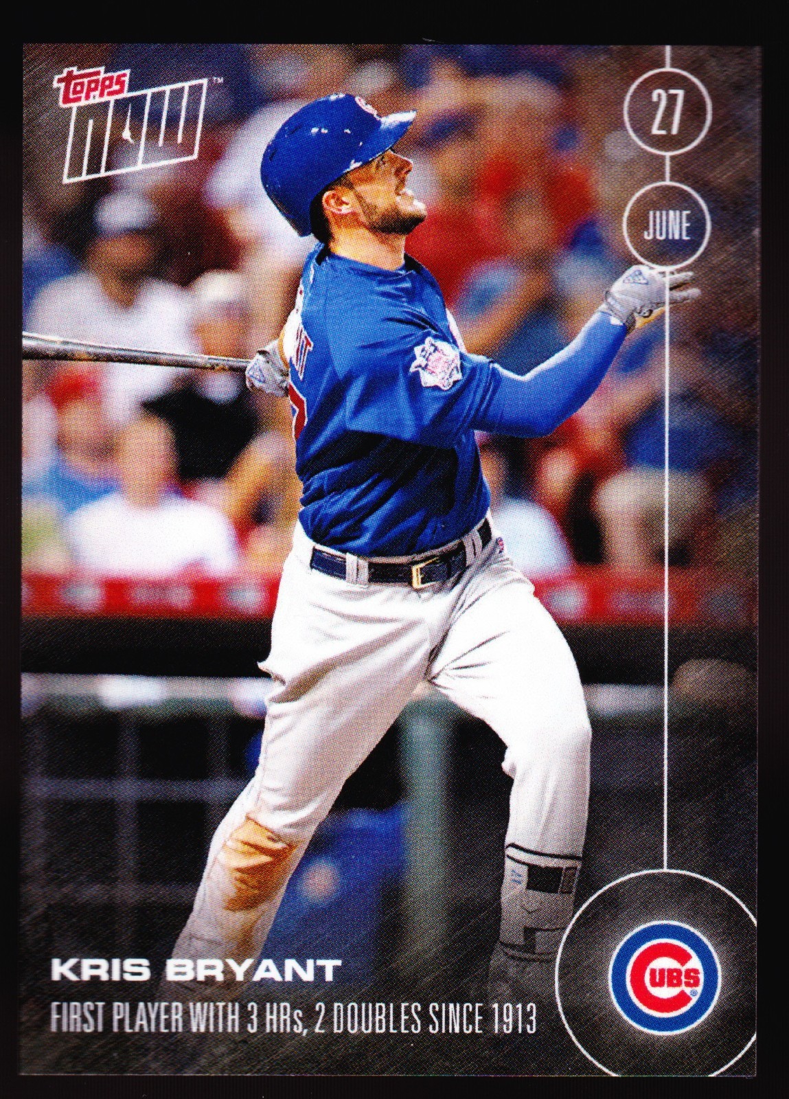Kris Bryant Cubs 16 Total Bases vs Reds 2016 Topps Now Topps #186 SP/3075