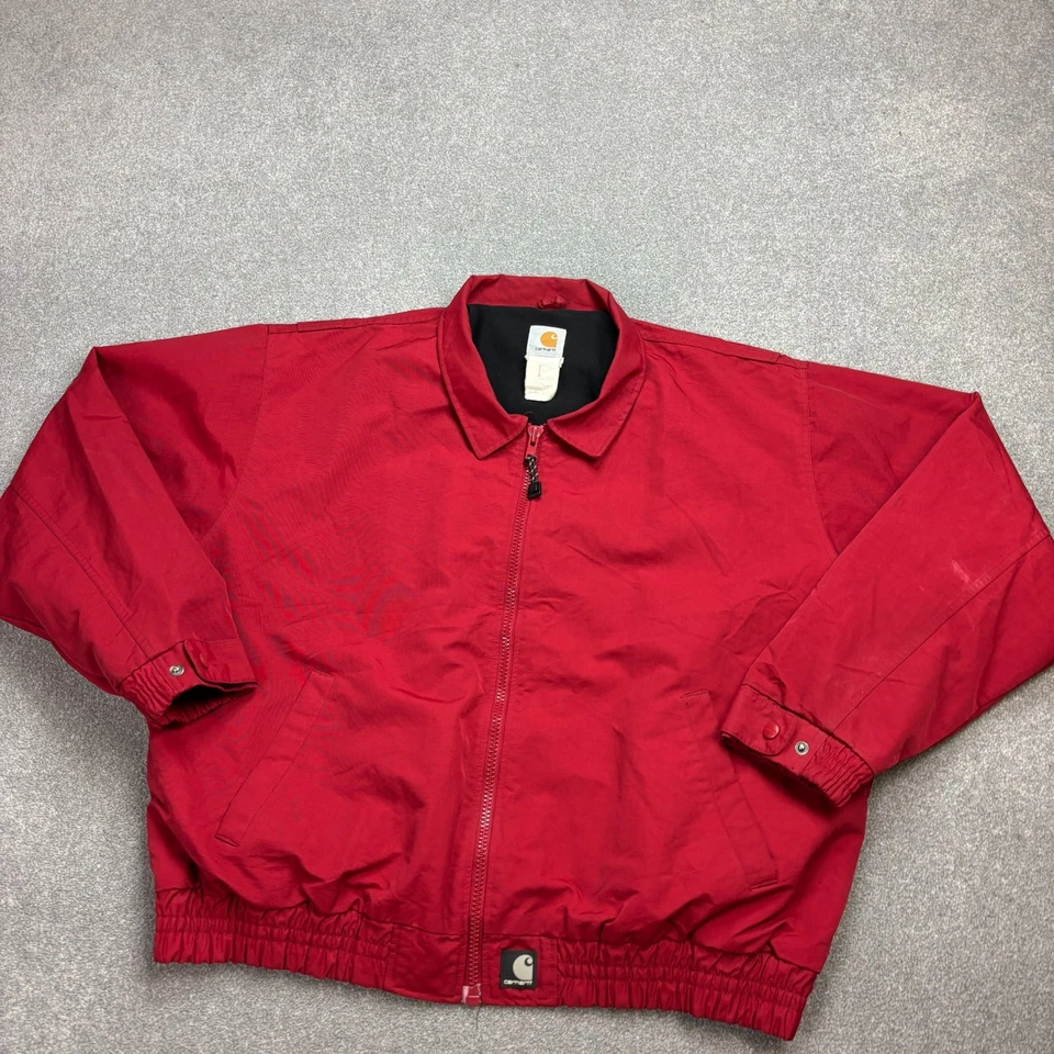 Carhartt Jacket Adult 2XL XXL Red J73 Detroit Lined Work Wear Chore Coat Mens* - Image 2 of 4