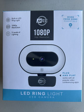 MEE 1080P 30fps USB Webcam LED Ring Light Autofocus Mic Privacy Tripod