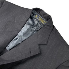 VTG Brooks Brothers Men's 100 Wool 3-Button Blazer Charcoal Stripe   USA   40R