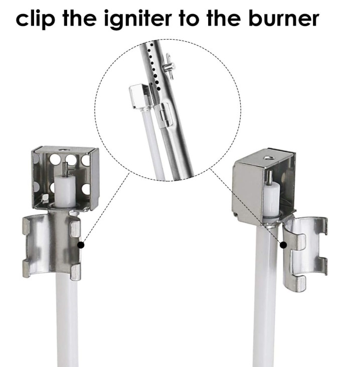 Uniflasy Push Button Grill Ignitor 2 Outlet Electronic Igniter kit for...