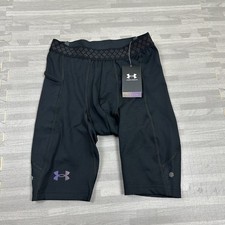 Under Armour Rush Smart Form Compression Long Shorts Men Small 1370316 Black 70