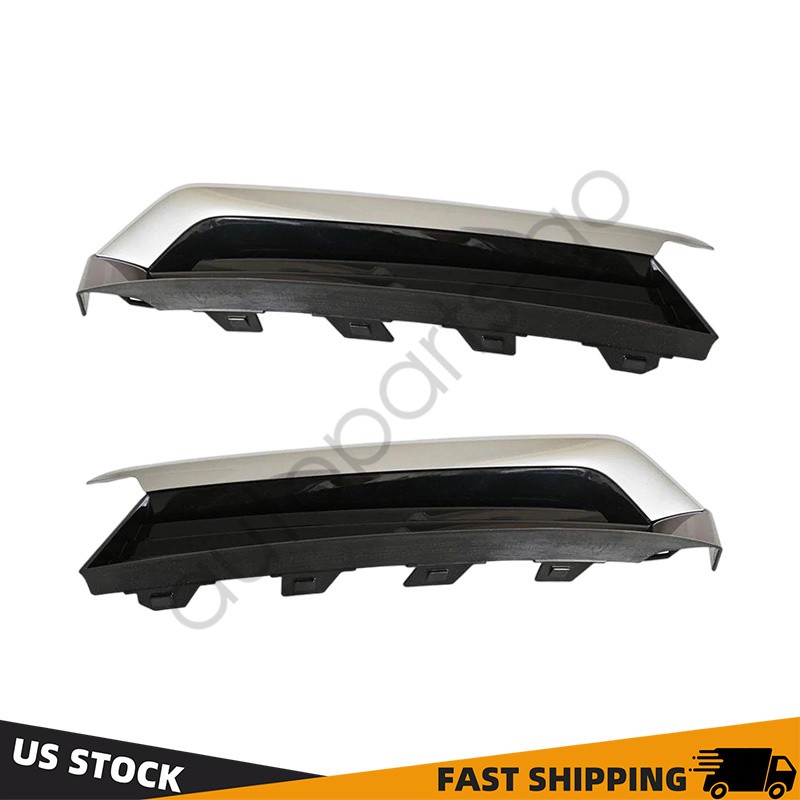 1 Pair Front Bumper Fog Light Side Lower Grille Cover for Cadillac CT6 2016-2018
