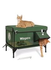 Wagstro Heated Cat House for Outside with Smart Pet Camera, Elevated Legs.