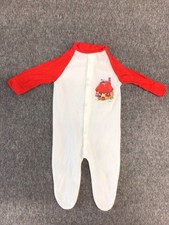 Vintage 1981 Smurfs Newborn Baby Sleeper Unisex Outfit Pajamas Tommee Tippee