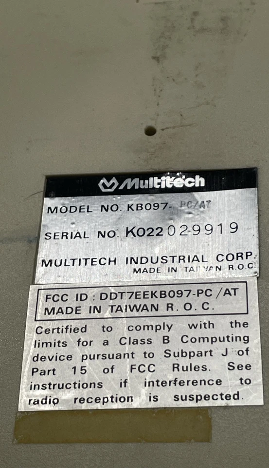 Multitech KB097 Vintage Computer Keyboard & Zenith Data Systems Bundle Lot of 2 - Image 4 of 4