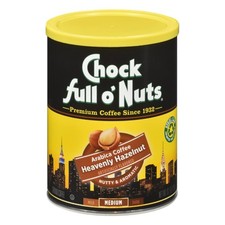 Chock Full o' Nuts Heavenly Hazelnut Ground Coffee Premium Beans in Recyclable