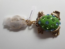 COACH CRYSTAL FROG BAG CHARM - GREEN MULTI RRP £95.00