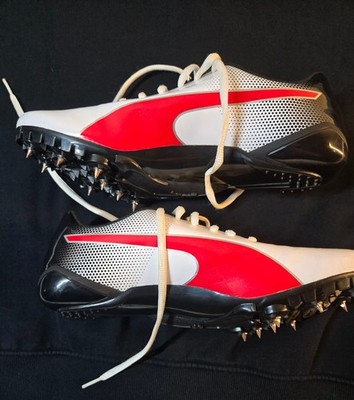 Puma evoSPEED Prep Sprint Track & Field Spikes White Red Black NWOB Men's Size _