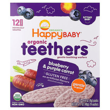 Happy Baby Wafer Blueberry  Purple Carrot Organic 1.7 oz Pack of 6 