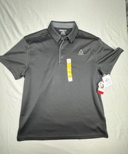 Reebok New Men's Classic Performance Black Casual Polo Shirt Size Large