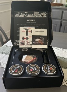Cocktail Smoker Kit w/ Torch Old Fashioned Drink Smoker with 4 Different Flavors