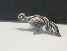 2005 JOHN HARDY Sterling Silver 925 FIGHTING COCK ROOSTER ZODIAC Tack PIN Brooch