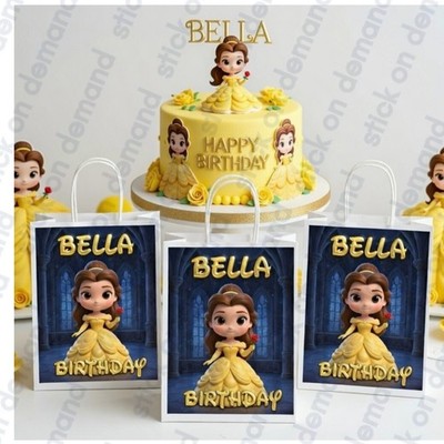 Motiv Belle Die Schöne und das Biest - Geburtstagsparty Gastgeschenke, individuelle Geschenktüten 
