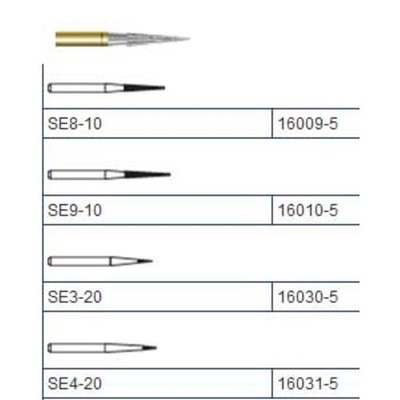 FG Safe End Taper Carbide Bur Round 5 Pcs Multiple Size Options