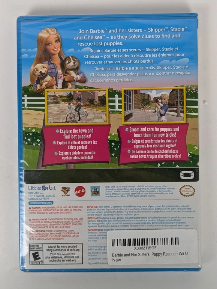 Barbie & Her Sisters Puppy Rescue (Nintendo Wii U, 2015) New Sealed - Image 2 of 3