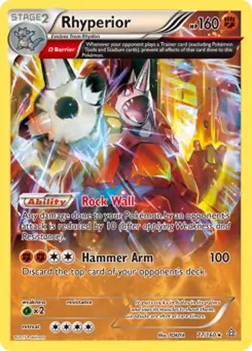 Rhyperior - 77/160 - Pokemon Primal Clash XY Holo Rare Card NM