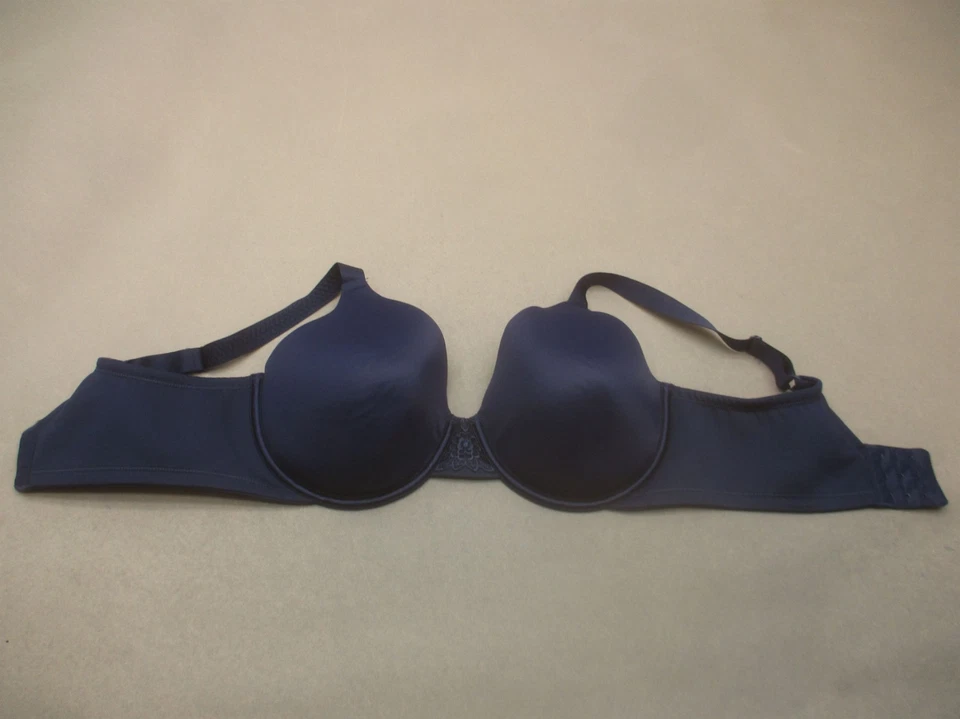 Sujetador 36D Vanity Fair para mujer azul forrado con aros cierre trasero correa ancha Demi 9P Foto 3 de 4