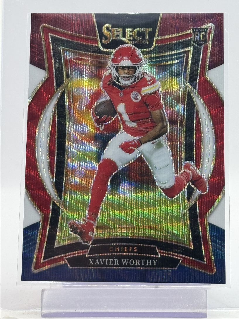 XAVIER WORTHY 2024 SELECT CONCOURSE ROOKIE TRI-COLOR CHIEFS RC /299 Q3524