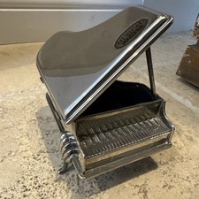 Silver Plated Baby Grand Piano Trinket Box