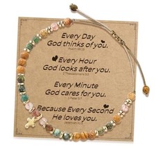 Christian Gifts for Women, Cross Bracelet, Christian Gifts, Inspirational Brown