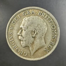 1920 Great Britain Shilling – George V – 50% Silver – Lion on Crown