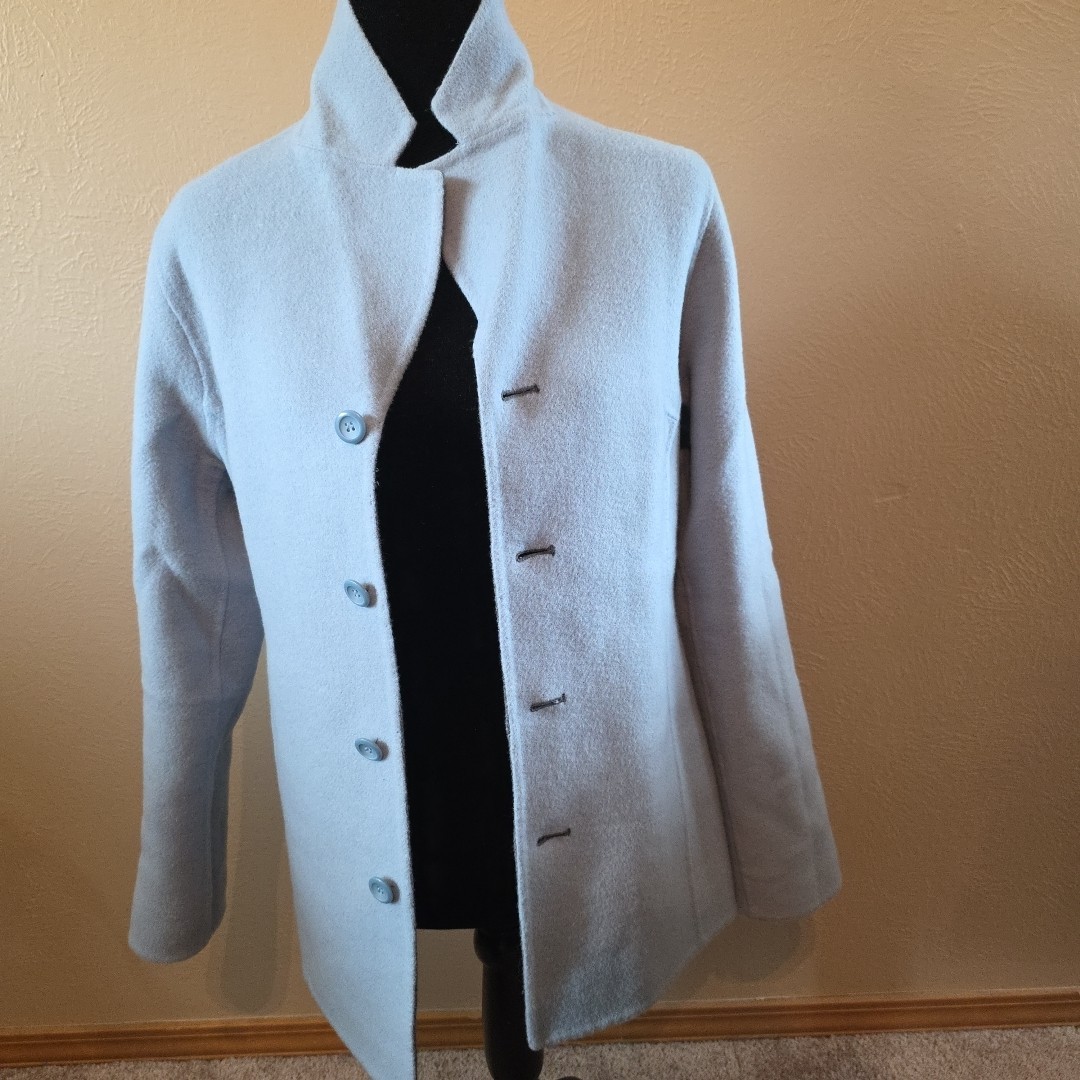 Pendleton Wool Jacket Coat Reversible Gray Light … - image 8