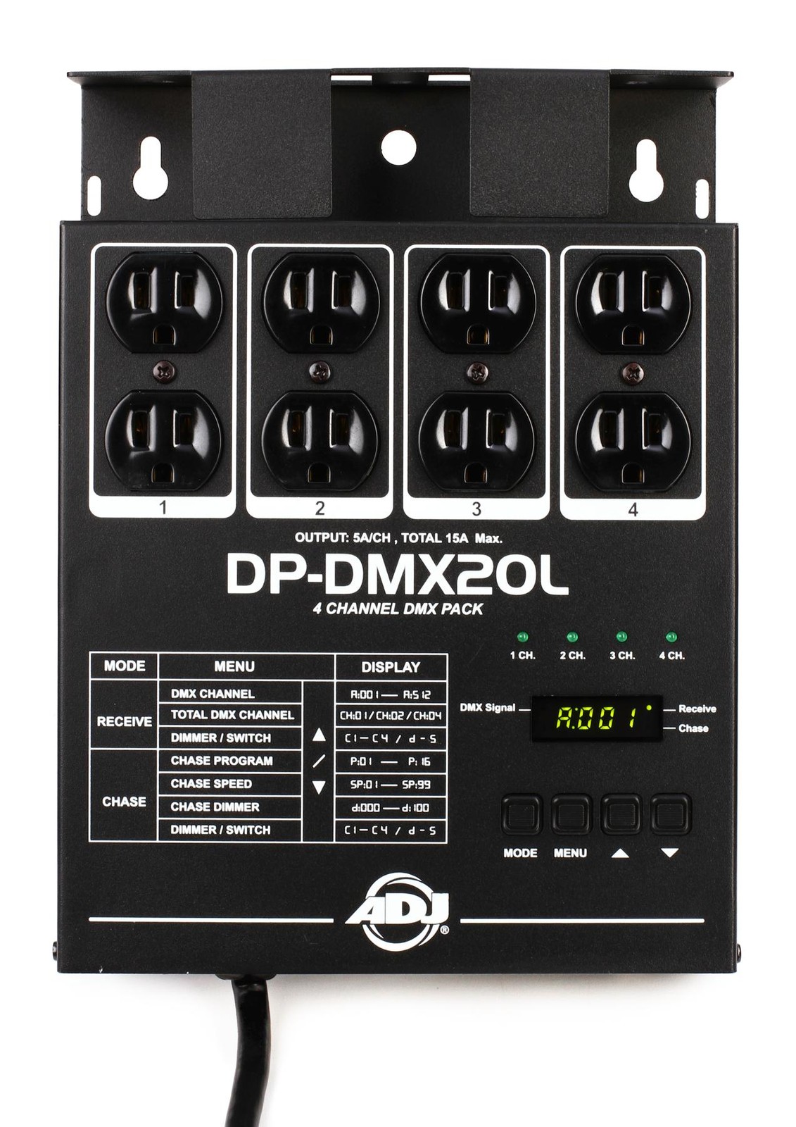 ADJ DP-DMX20L 4-канальный диммерпереключатель DMX 38590₽